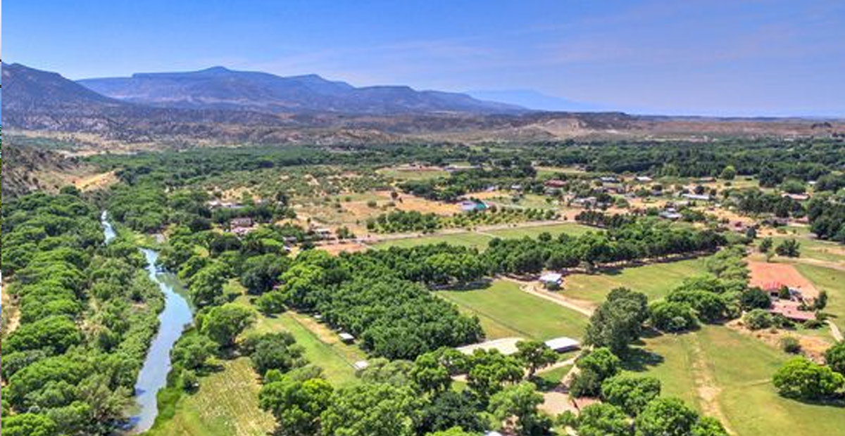 Aerial photo of the lush area of Camp Verde Arizona