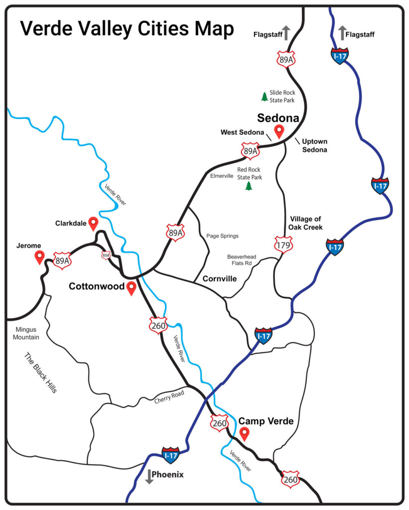 5 Verde Valley Cities Best Sedona Agents   Verde Valley City Maps 1 821x1024 